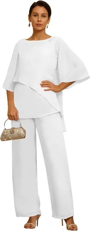 2 Piece Mother of Bride Pantsuits for Wedding Dressy Casual Pant Suits Formal Wedding Guest Outfit 2025