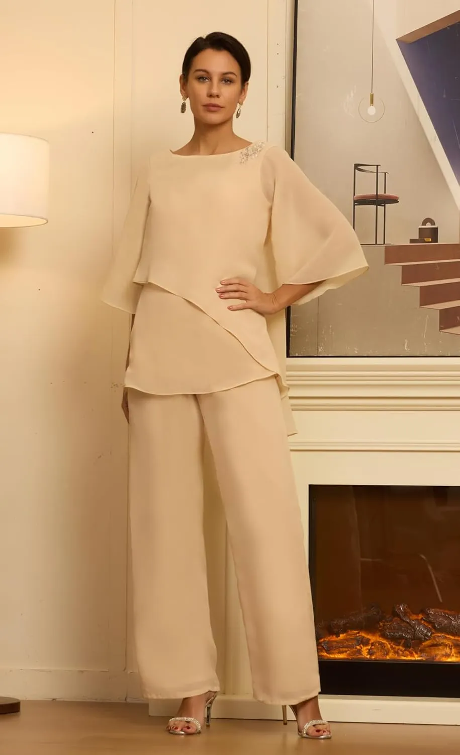 2 Piece Mother of Bride Pantsuits for Wedding Dressy Casual Pant Suits Formal Wedding Guest Outfit 2025