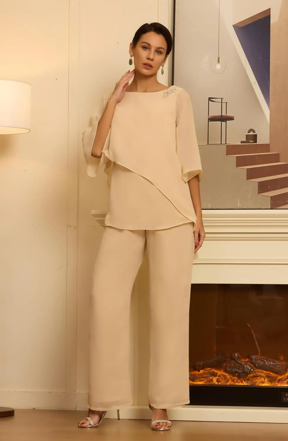 2 Piece Mother of Bride Pantsuits for Wedding Dressy Casual Pant Suits Formal Wedding Guest Outfit 2025