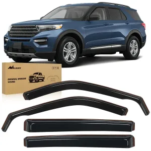 4pcs Rain Guards Ford For Explorer 2020 2021 2022 2023 2024