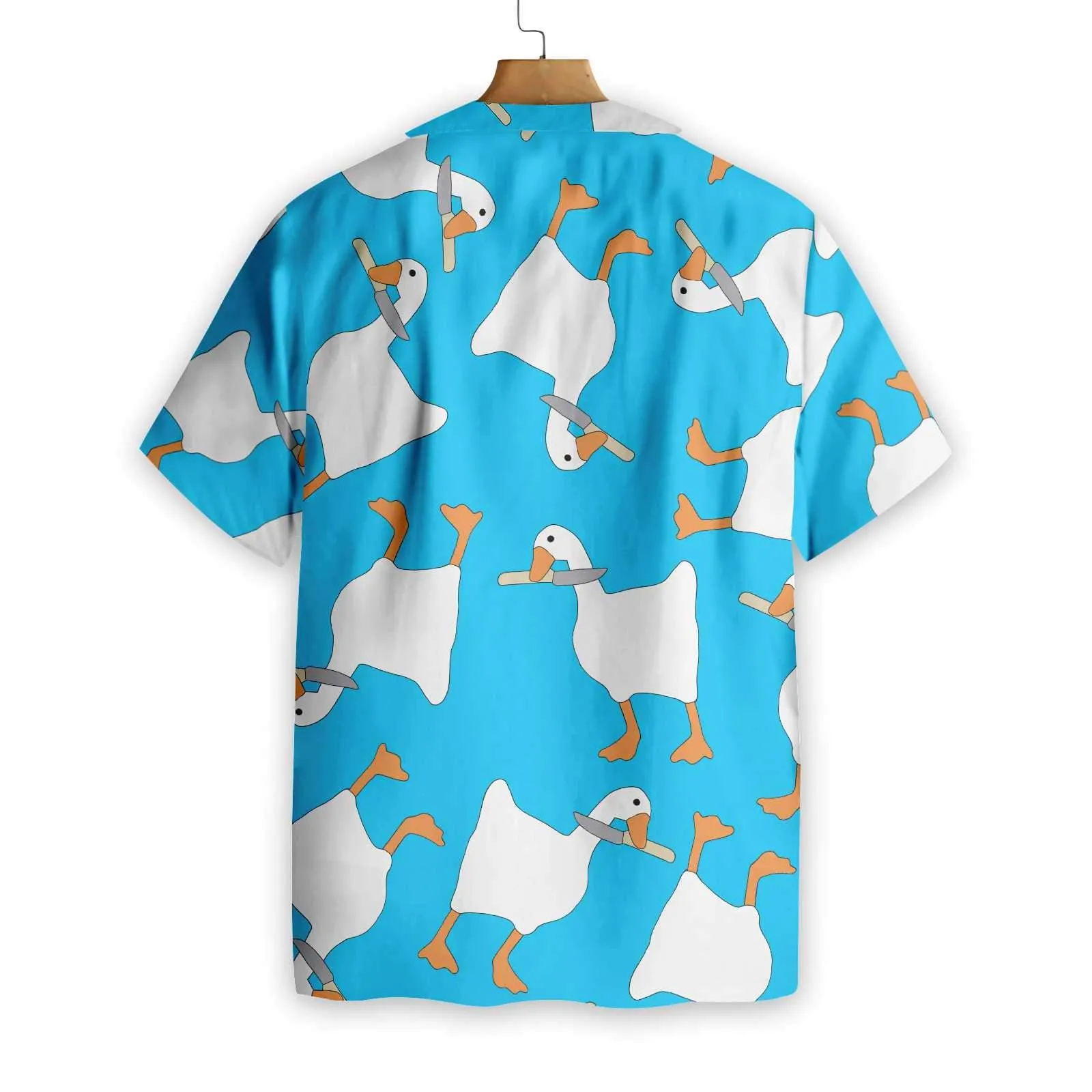 A Dangerous Duck With Knife Hawaiian Shirt Funny Duck Shirt Gifts for Duck Lovers