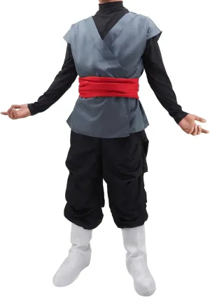 Anime Kung Fu Suit Outfits Uniform Black Cosplay Costume Halloween Full Set with Jacket Pants Shoe Covers And Belt