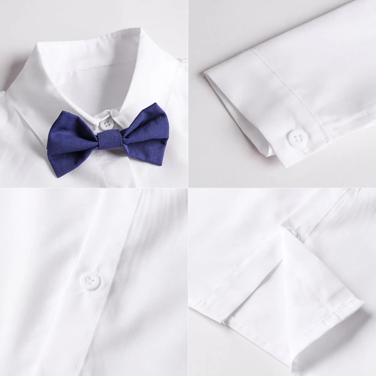 ARTMINE Toddler Boy Clothes Suit Gentleman Wedding Outfits, Formal Dress Shirt Bowtie Vest Pants