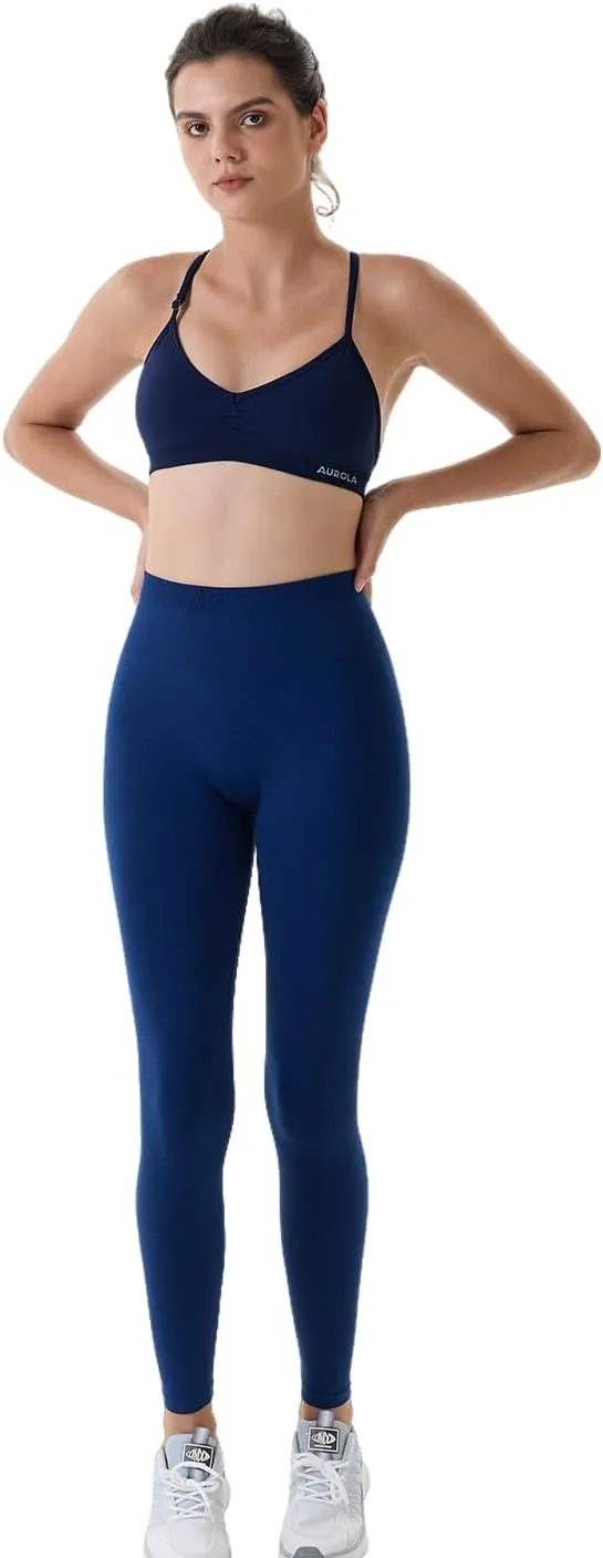 AUROLA Workout Leggings for Women Seamless Scrunch Tights Tummy Control Gym Fitness Girl Sport Active Yoga Pants