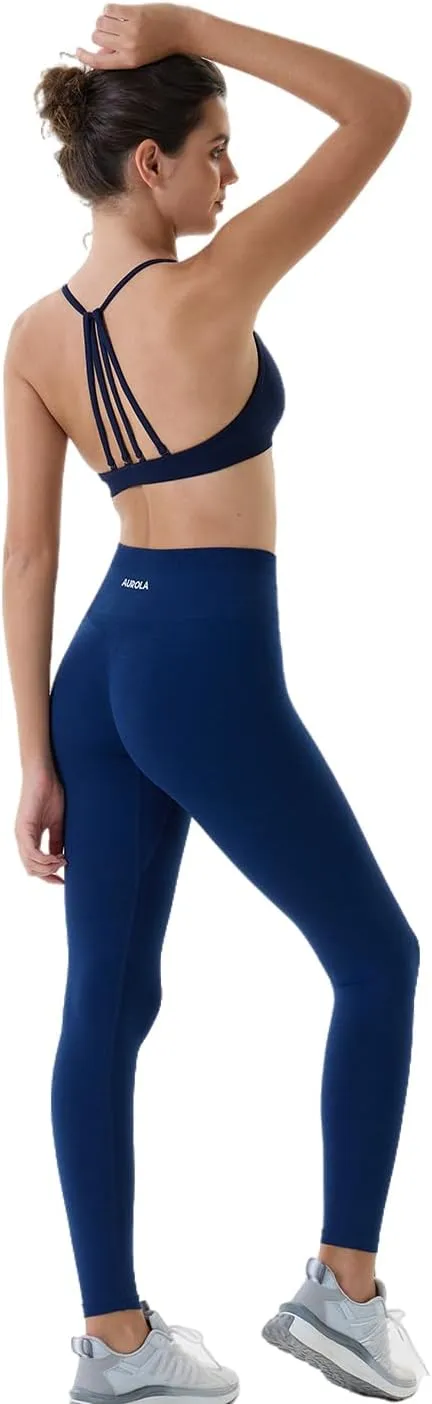 AUROLA Workout Leggings for Women Seamless Scrunch Tights Tummy Control Gym Fitness Girl Sport Active Yoga Pants