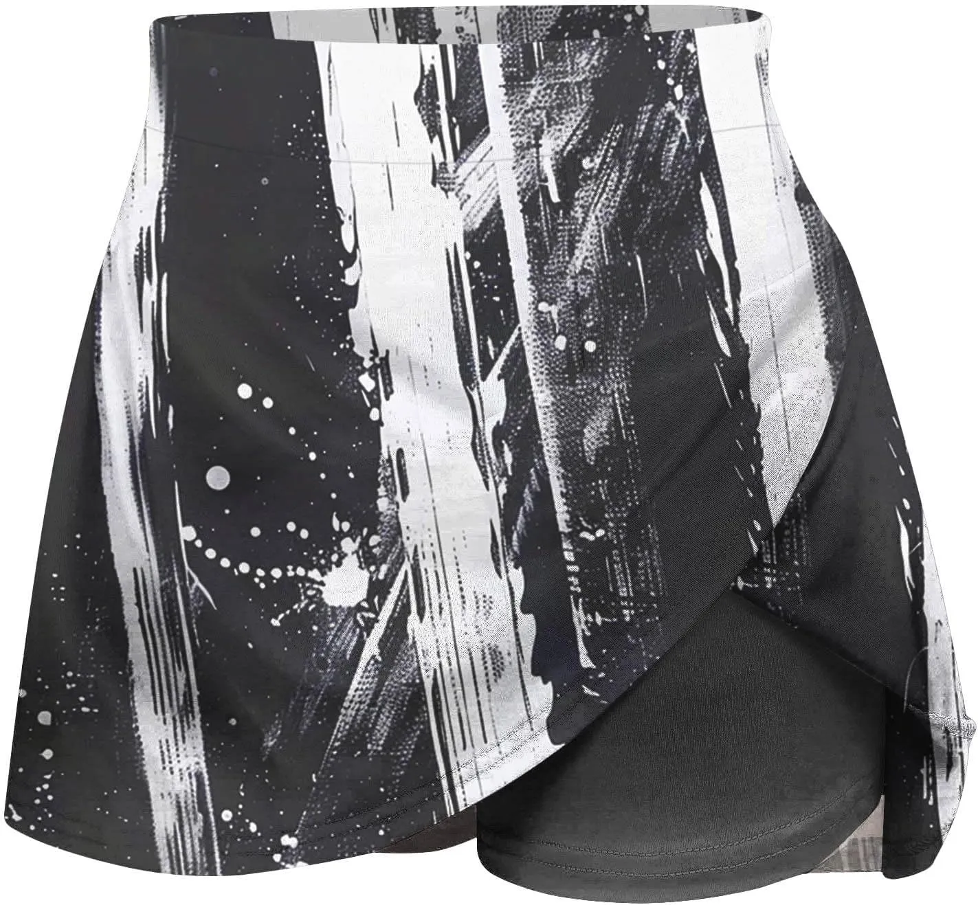 Beach Skirts for Women Sports Floral Summer Boho Skirts Elastic Waist Running Workout Quick Dry Vacation Skort