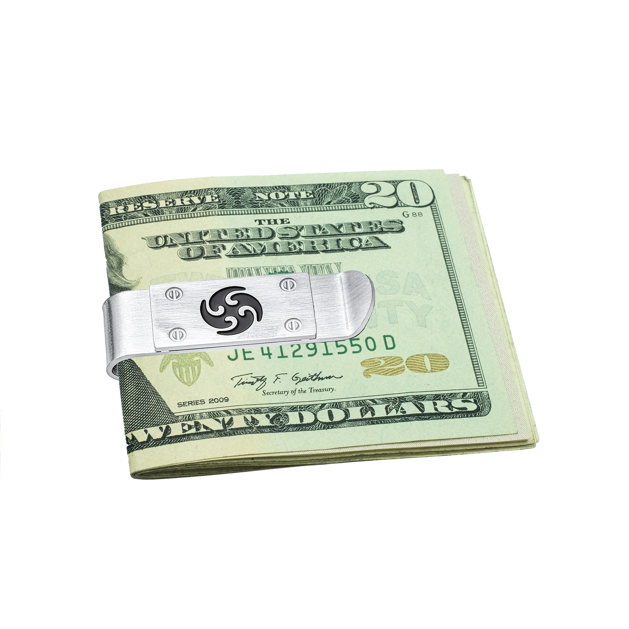 Black Ninja Star Money Clip - Stainless Steel Credit Card Holder for Men