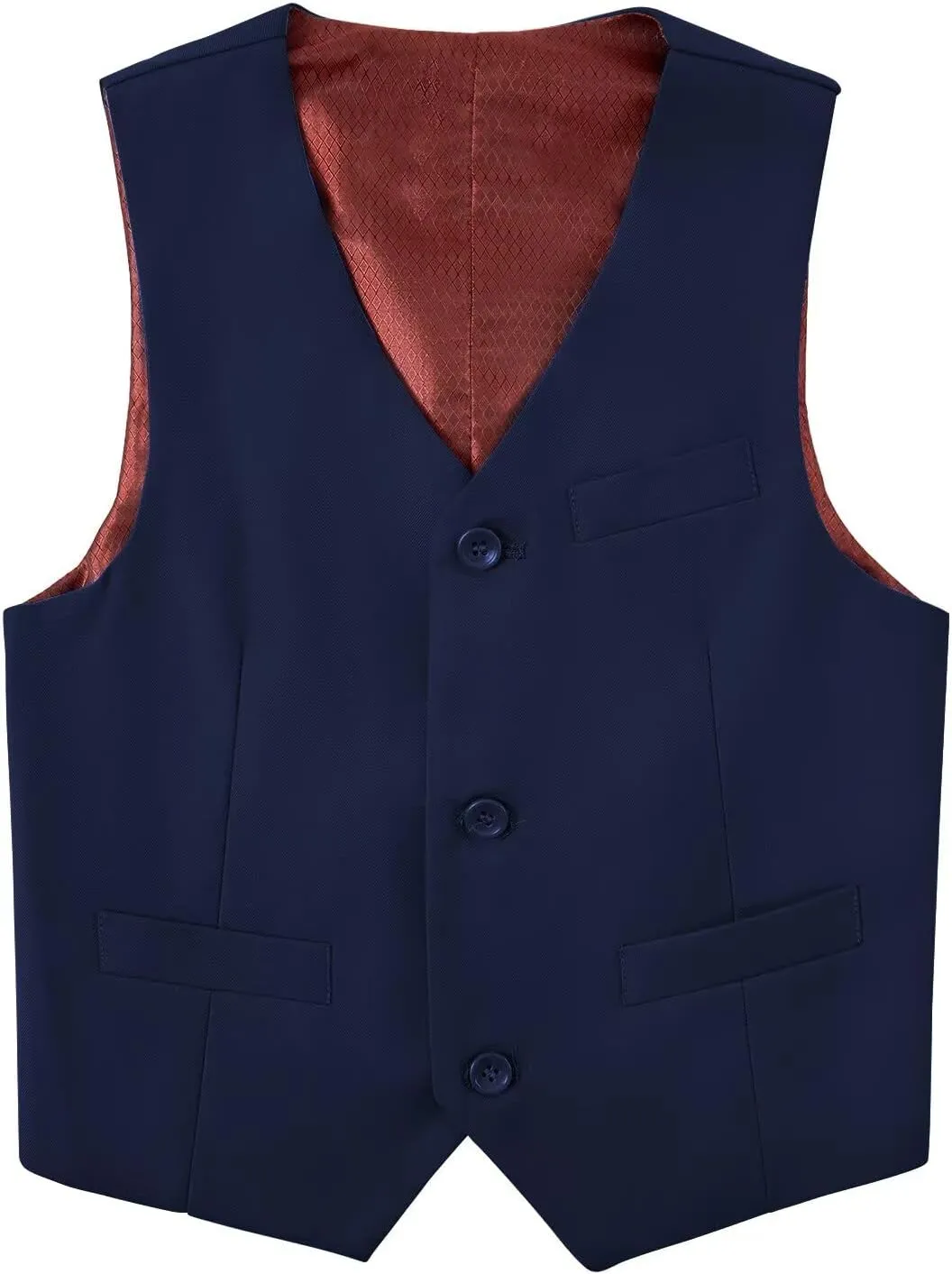Boys Suit Formal Kids Wedding Outfit 3 Piece Slim Fit Boys Suit Vest Pants Shirt Set with Tie