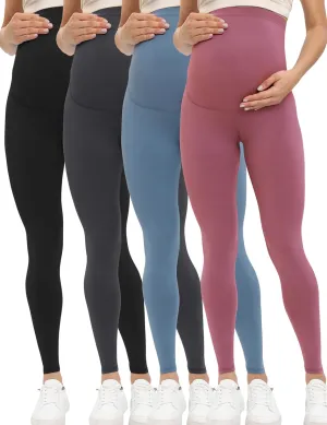 Buttergene Women's Maternity Leggings over the Belly Pregnancy Active Wear Workout Yoga Tights Pants
