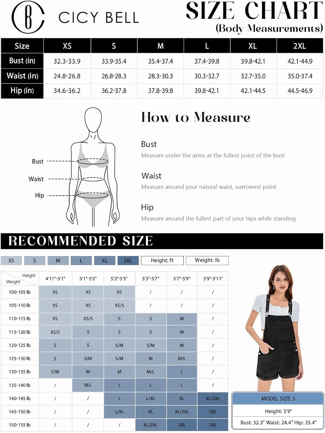Cicy Bell Womens Denim Bib Overall Shorts Casual Classic Adjustable Straps Cuffed Hem Jean Shortalls Summer Outfits