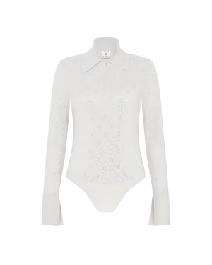 Crystal Monogram Knit Bodysuit