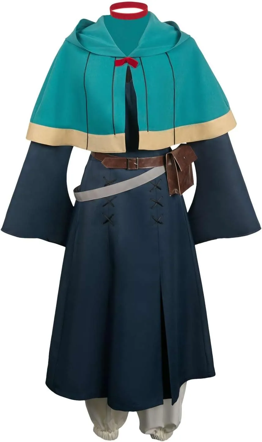 Delicious in Dungeon Cosplay Marcille Outfit Dress Anime Dungeon Meshi Costume Cloak
