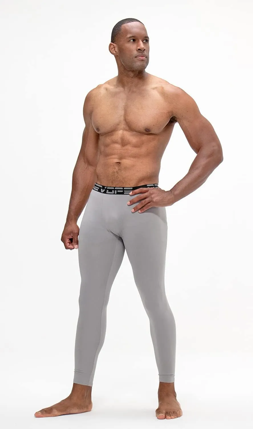 DEVOPS 2 or 3 Pack Men's Thermal Compression Pants, Athletic Leggings Base Layer Bottoms