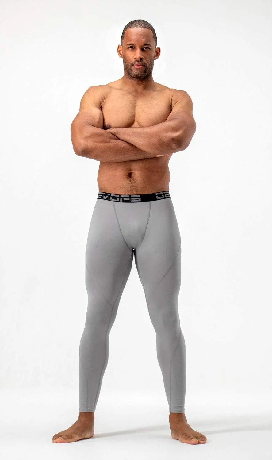 DEVOPS 2 or 3 Pack Men's Thermal Compression Pants, Athletic Leggings Base Layer Bottoms