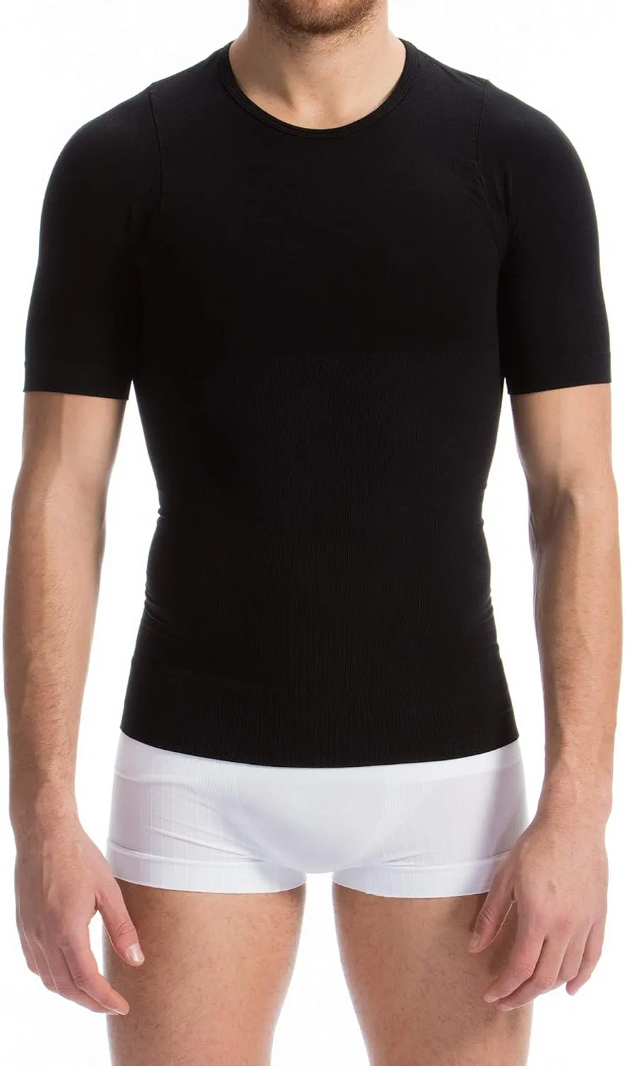 Farmacell Short Sleeve Compression Shirt Men Made in Italy - Seamless Shapewear Tummy Control - T Shirt Body Shaper - 419