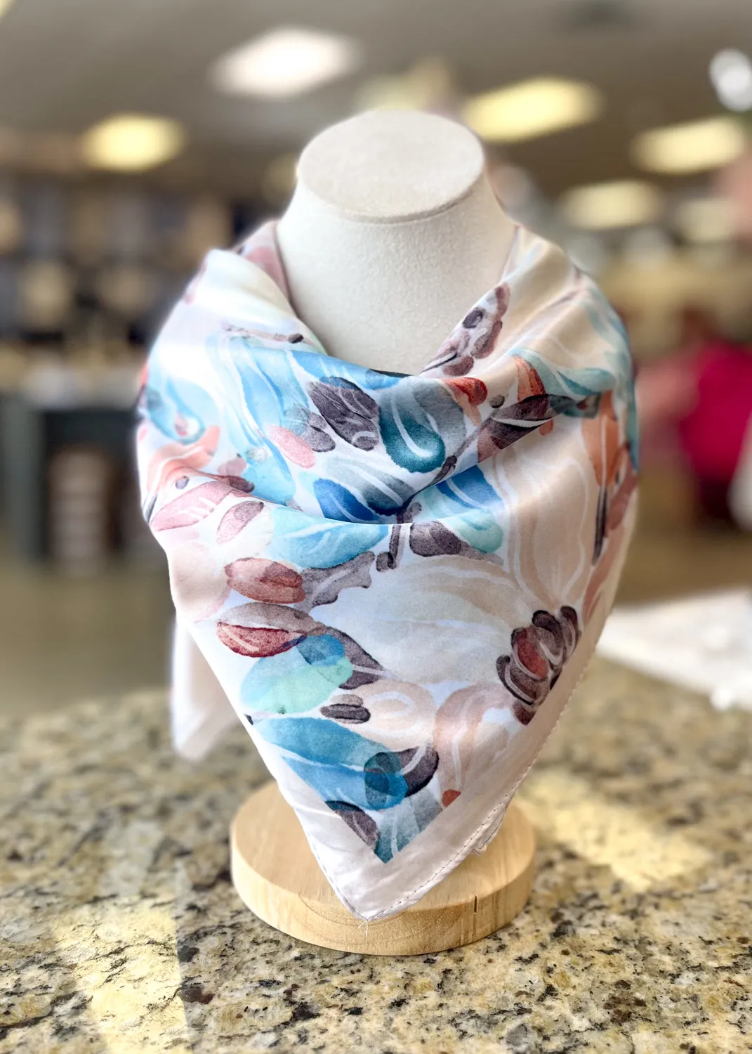 Floral Watercolor Neck Scarf