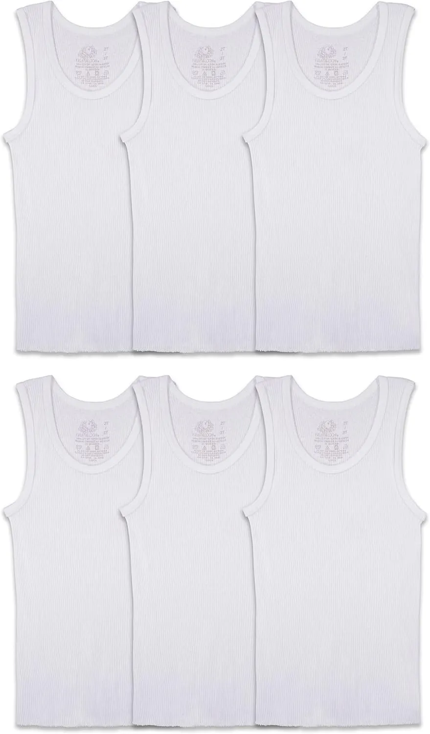 Fruit of the Loom Boys' Eversoft Cotton Undershirts, T Shirts & Tank Tops
