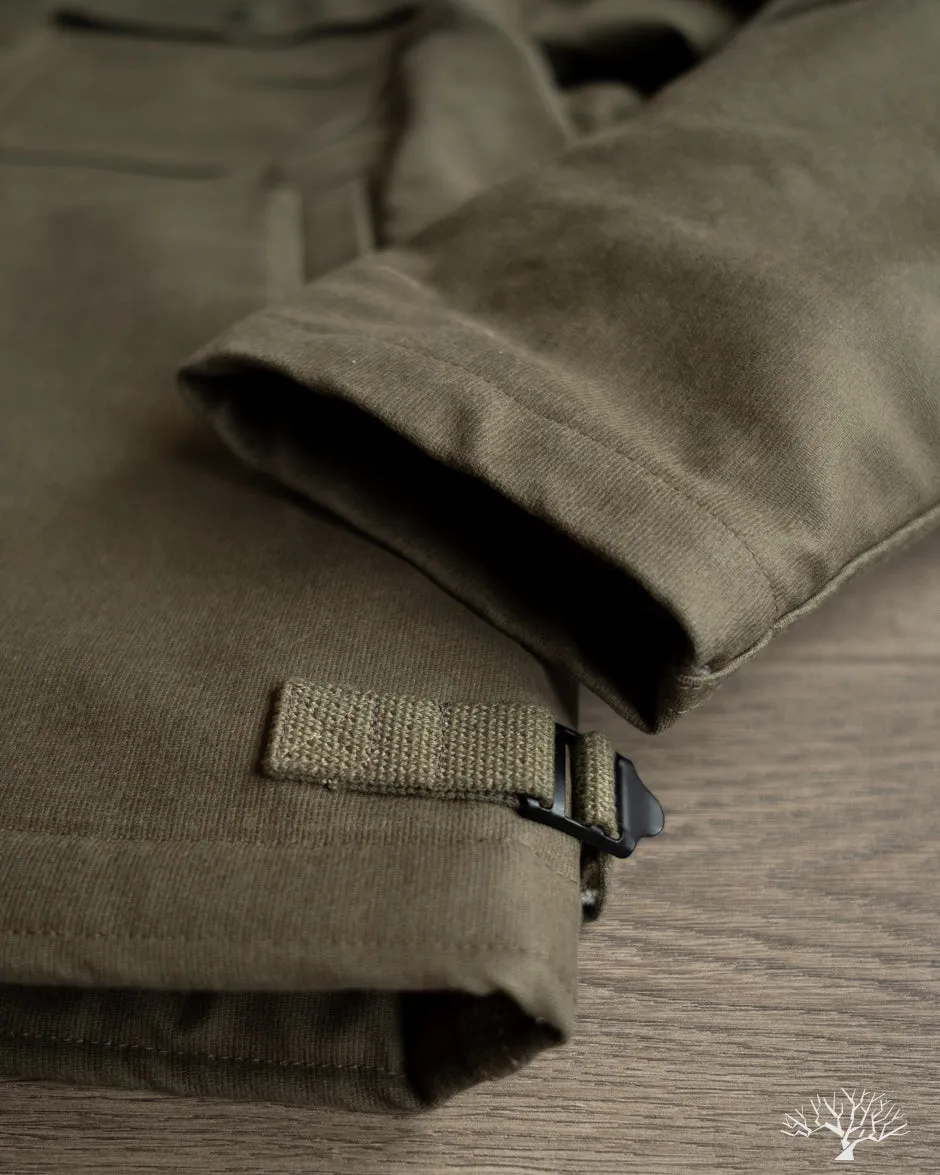IHM-45-GRN - Oiled Whipcord A2 Deck Jacket - Army Green