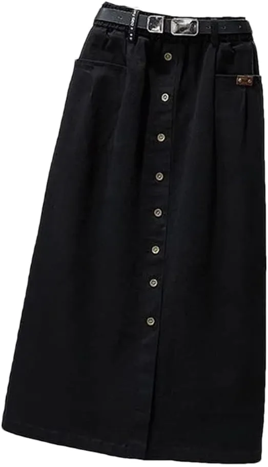 Korean High Waist A-Line Pleated Skirts Summer Autumn Woman Harajuku Solid Elegant Elastic Waist Skirt