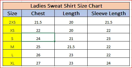 Ladies Fleece Sweat Shirt- Charcol Strip