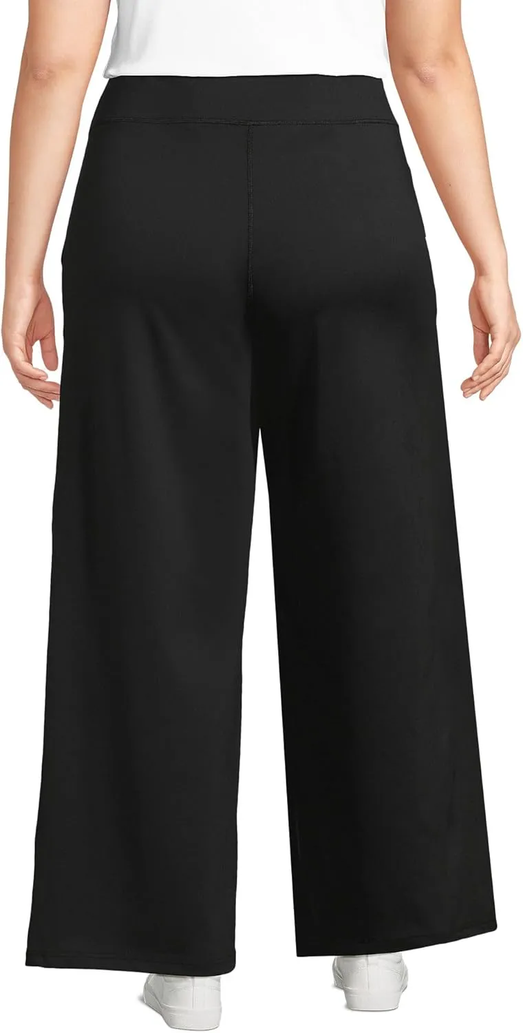 Lands' End Women's Active Hi Impact High Rise Wide Leg Pants