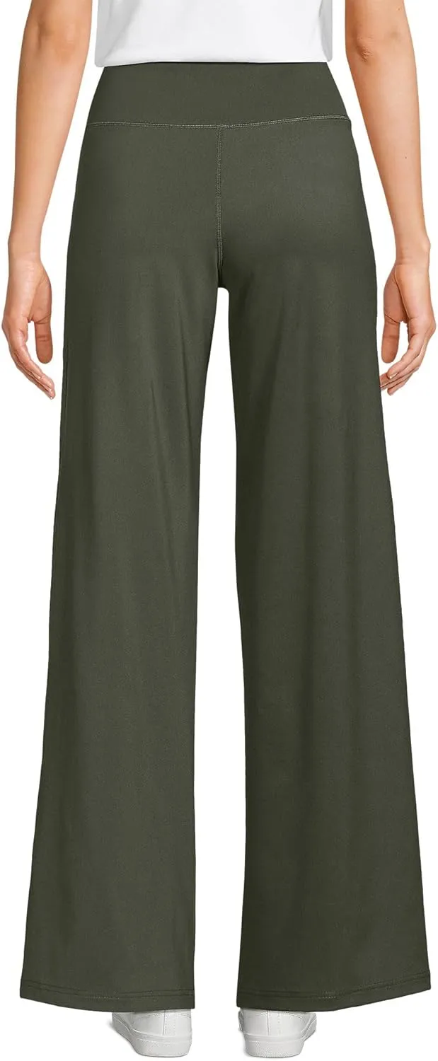 Lands' End Women's Active Hi Impact High Rise Wide Leg Pants