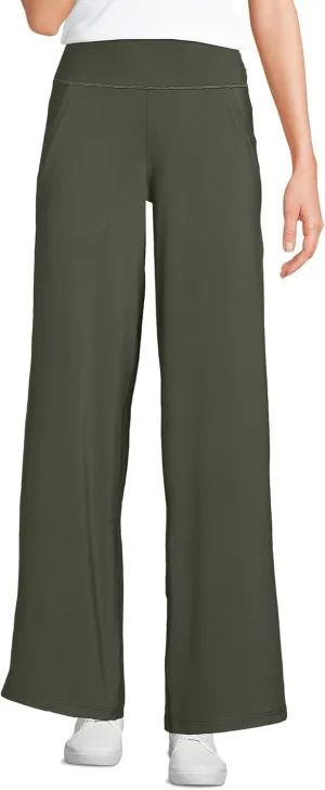 Lands' End Women's Active Hi Impact High Rise Wide Leg Pants