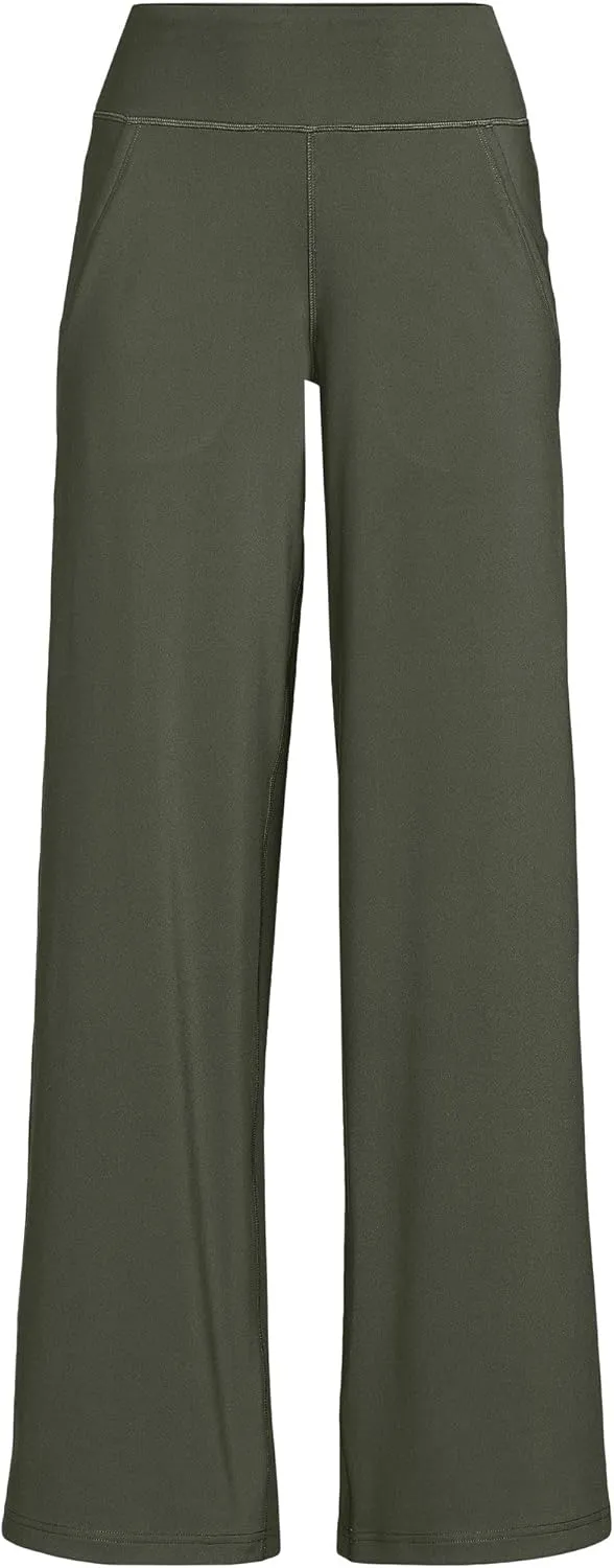 Lands' End Women's Active Hi Impact High Rise Wide Leg Pants