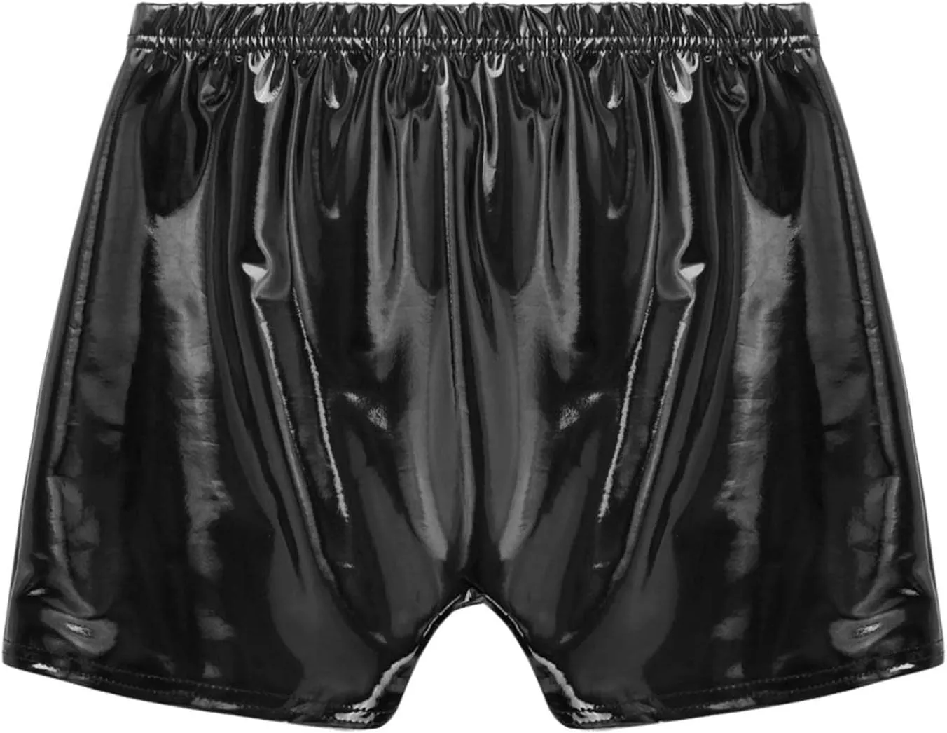 Linjinx Men's PVC Sexy Leather Lingerie Short Pants Latex Shaping Sheath Boxer Briefs Underpants