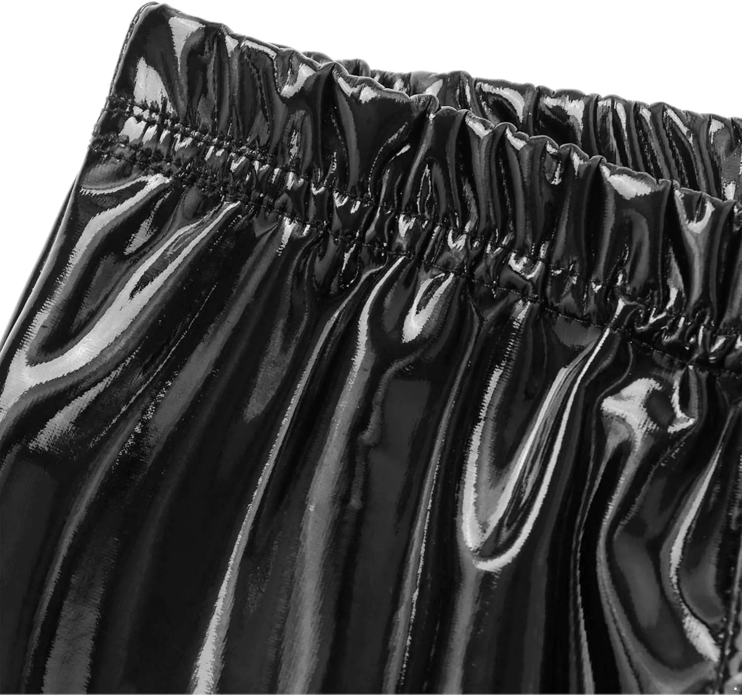 Linjinx Men's PVC Sexy Leather Lingerie Short Pants Latex Shaping Sheath Boxer Briefs Underpants