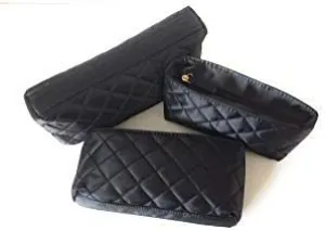 Makeup Bags Set of 3 - Black