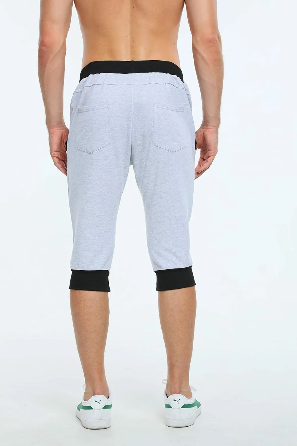 Men's Casual Harem Training Jogger Sport Short Baggy Pants