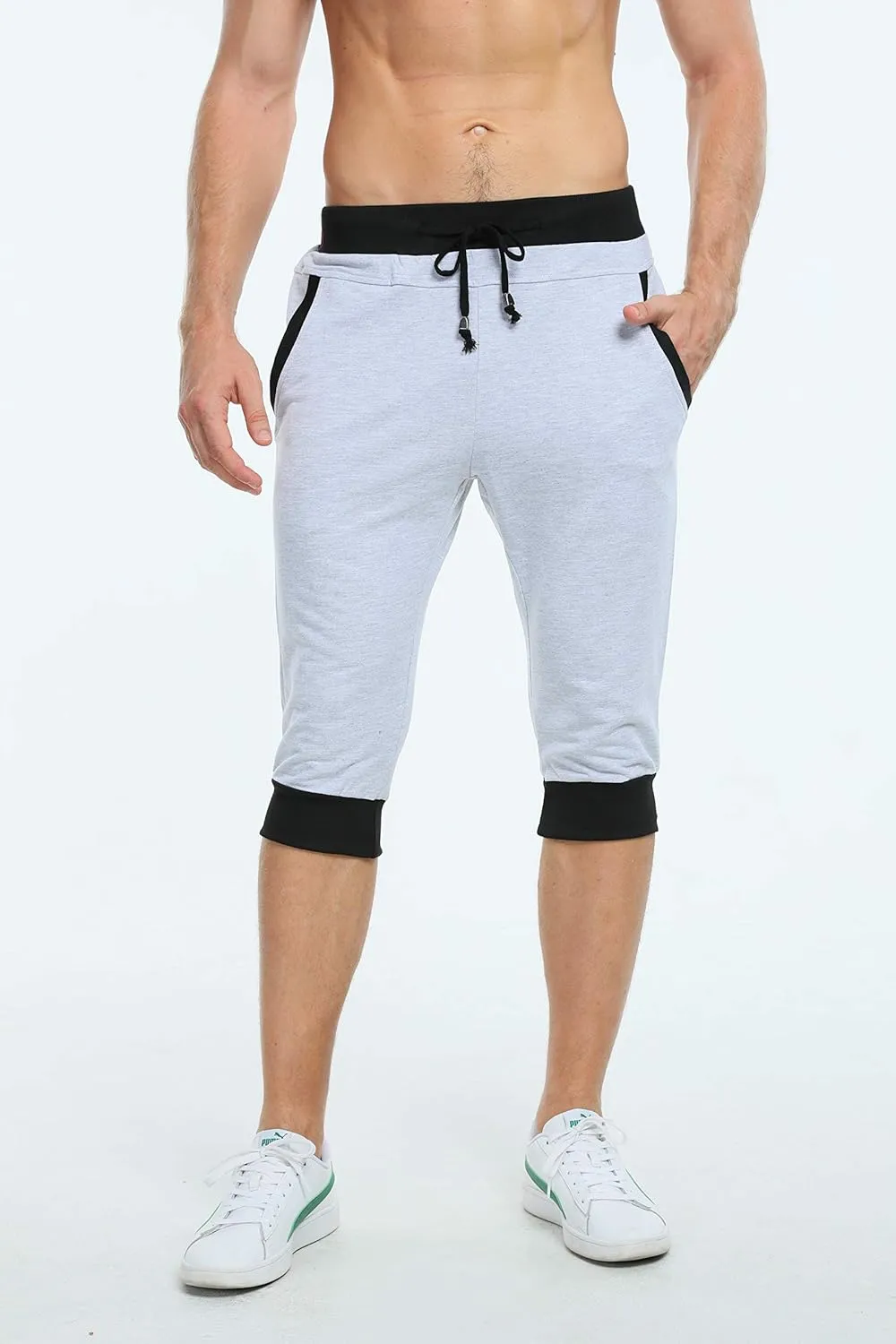 Men's Casual Harem Training Jogger Sport Short Baggy Pants