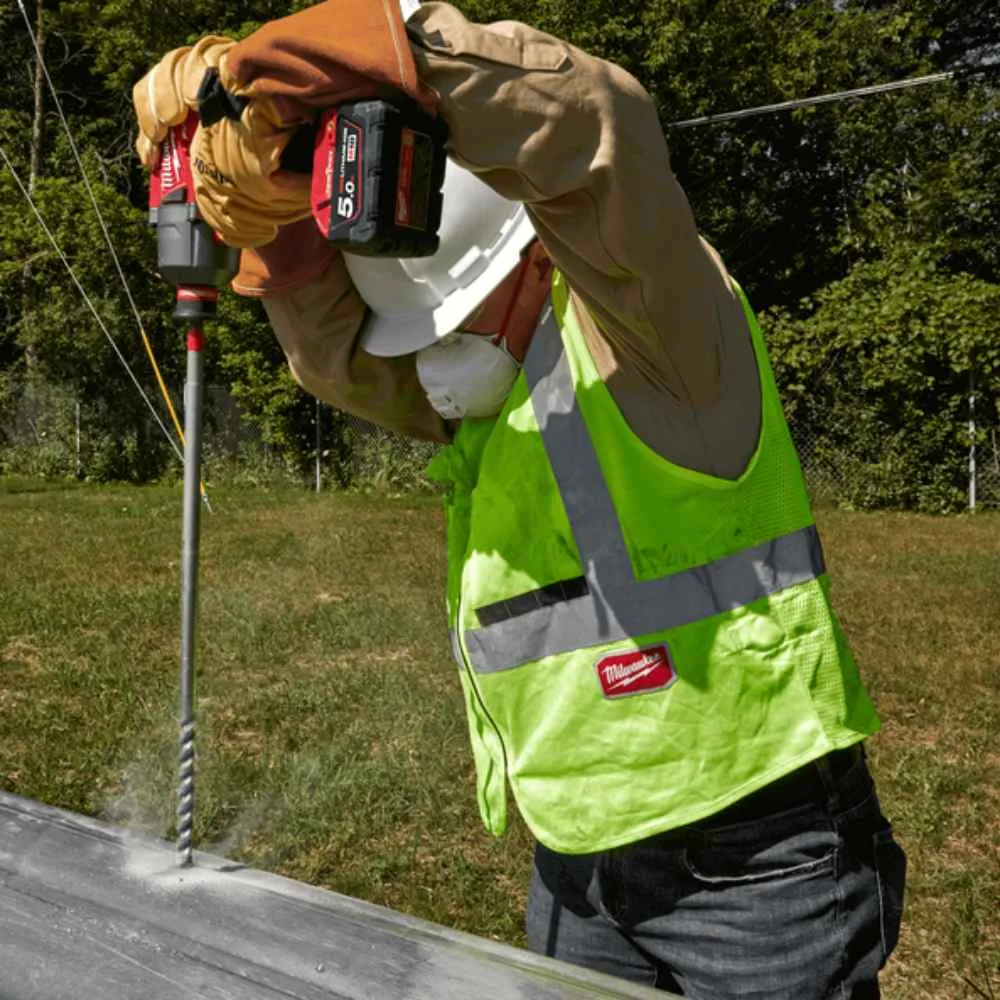 Milwaukee 48735022 L/XL Yellow High Visibility Safety Vest