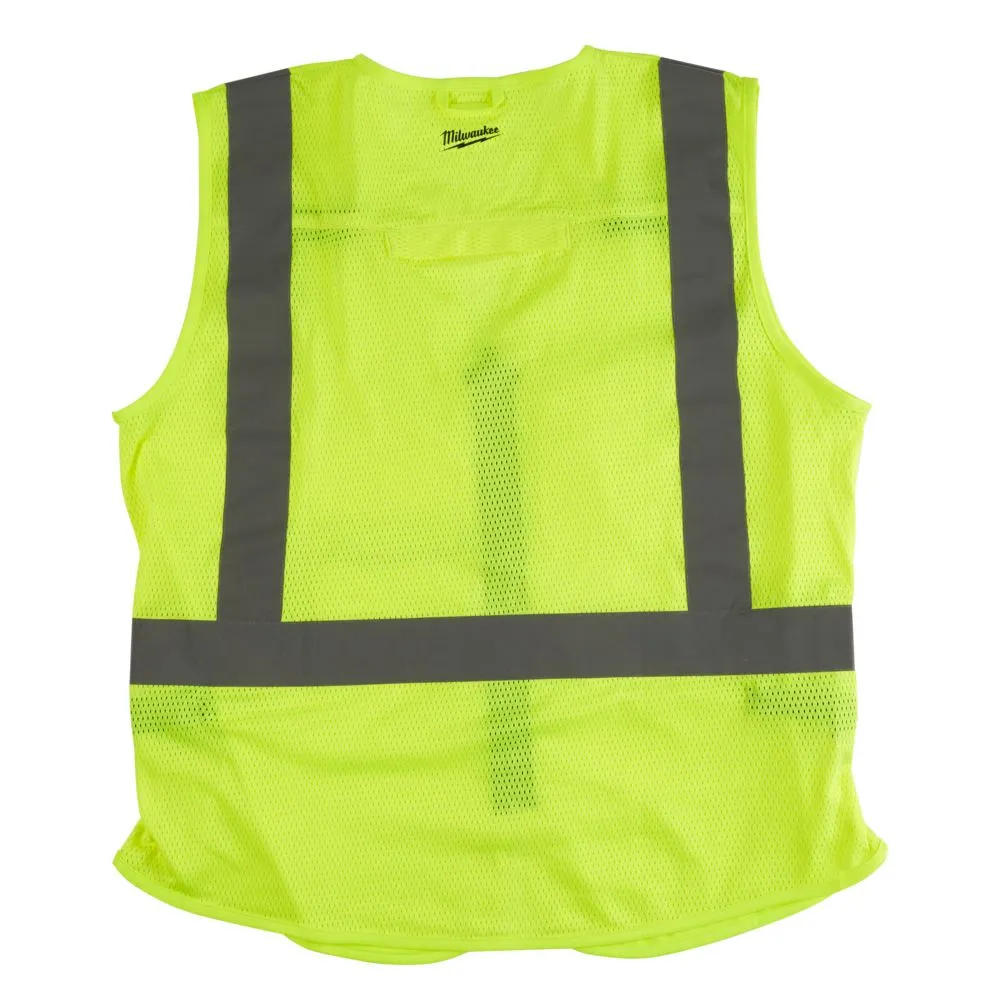 Milwaukee 48735022 L/XL Yellow High Visibility Safety Vest