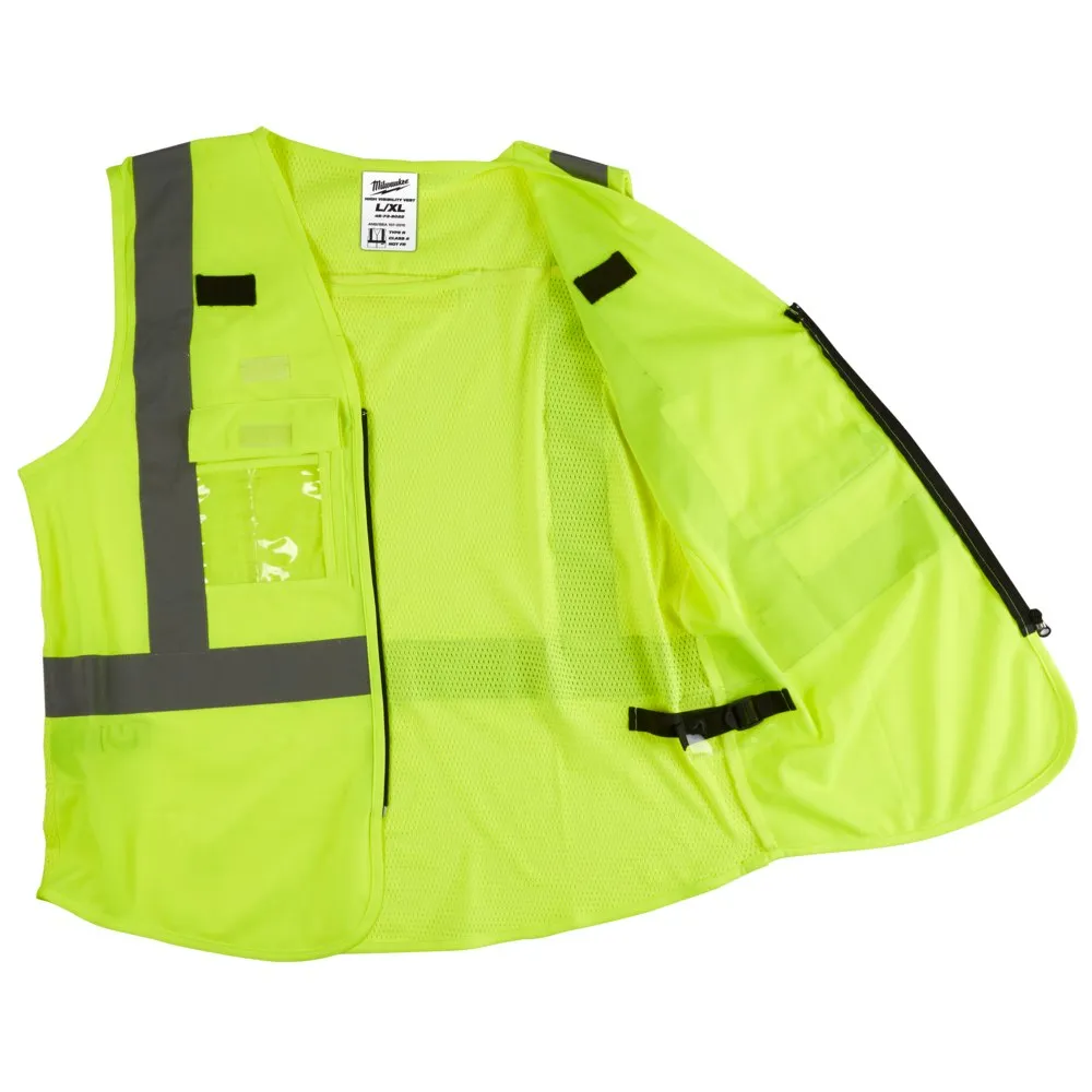 Milwaukee 48735022 L/XL Yellow High Visibility Safety Vest