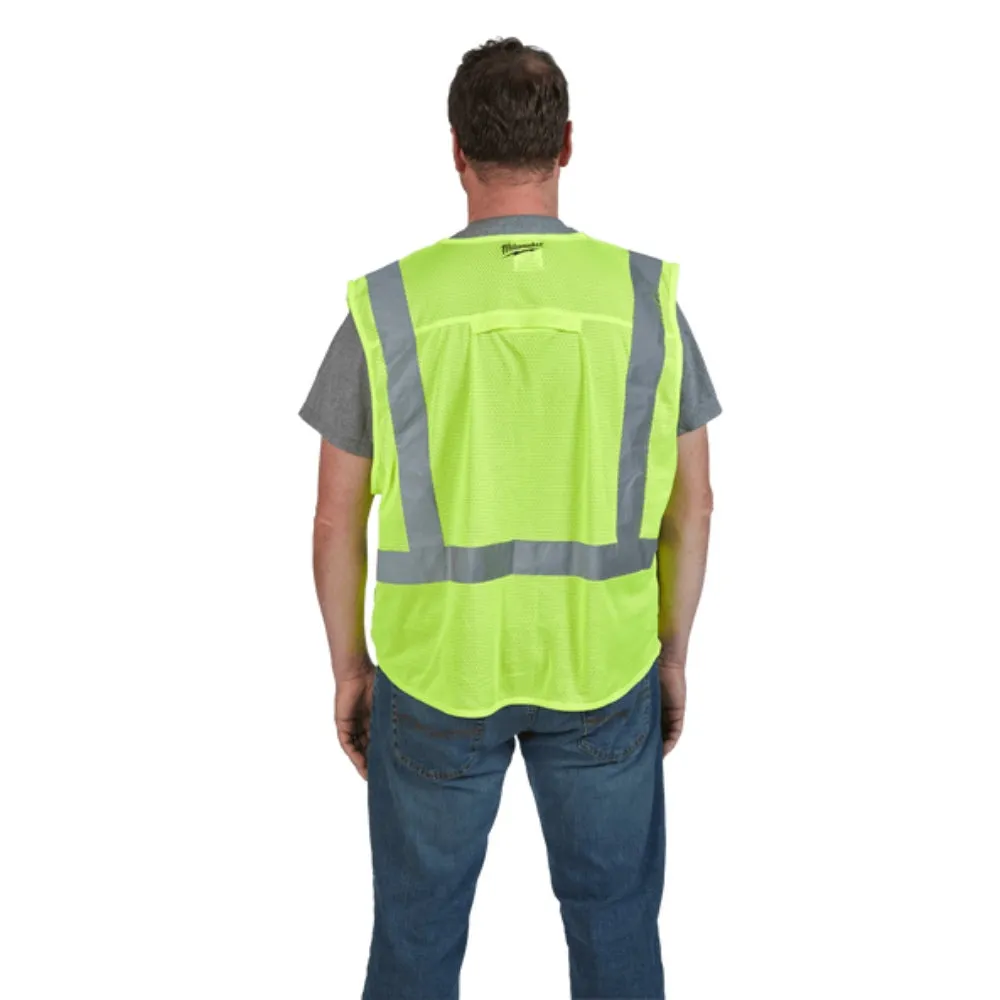 Milwaukee 48735022 L/XL Yellow High Visibility Safety Vest