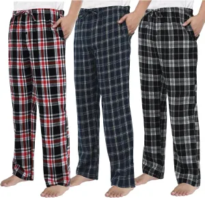 Motarto Men's Pajama Pants Flannel Plaid Pajama Sleep & Lounge PJ Bottoms Warm Sleepwear with Drawstring Pockets