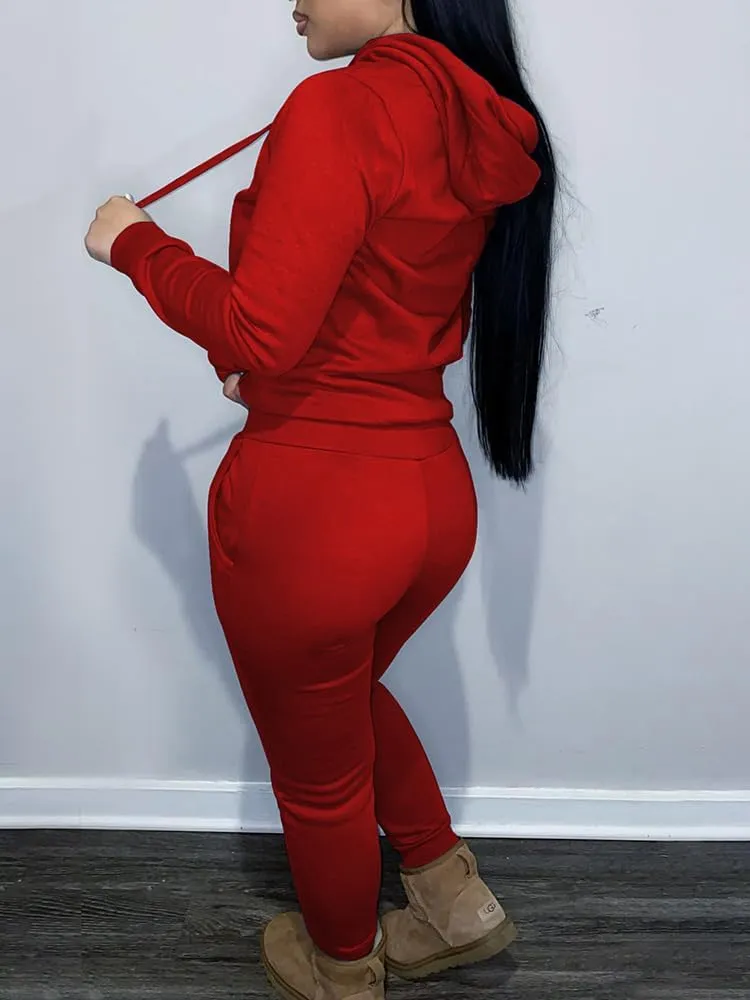 Nimsruc Two Piece Outfits for Women Casual Sweatsuits Set Long Sleeve Hoodie Tracksuit