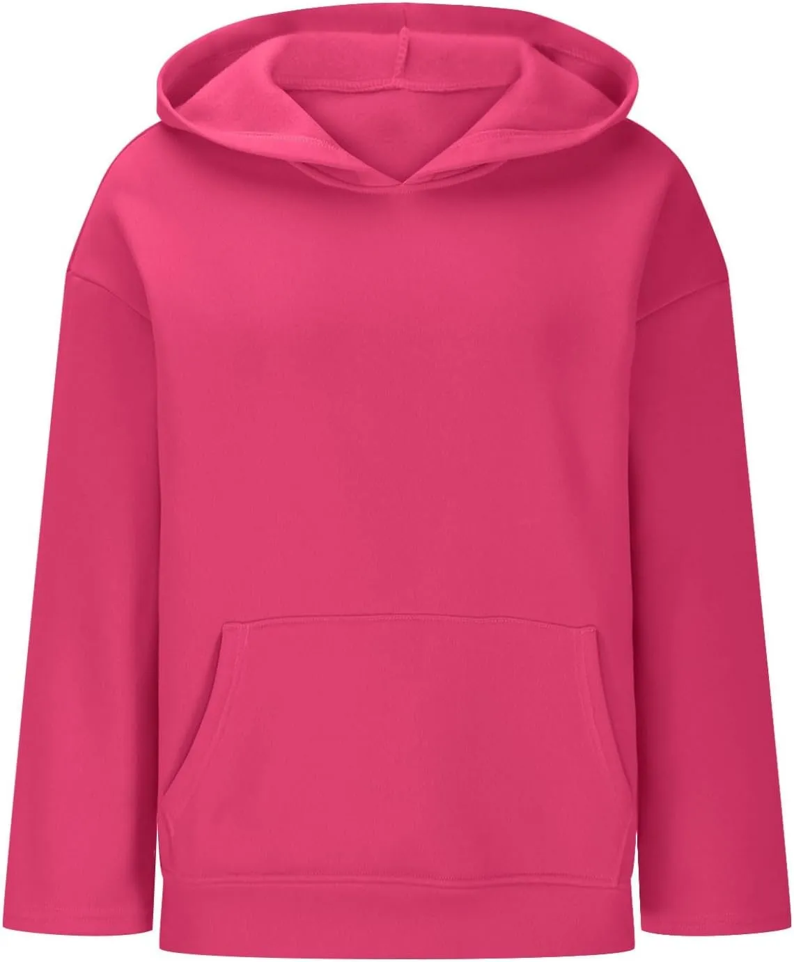 Oversized Hoodie For Womens Solid Color Sweatshirts Long Sleeve Fleece Pullover with Pocket Trendy Fall Outfits