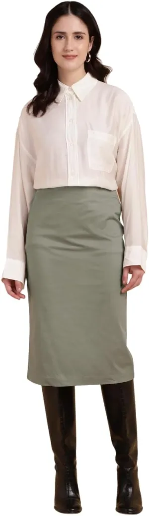 Pencil Skirt with Back Slit