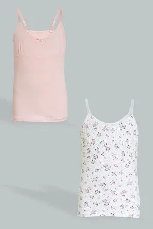 Pink/White Floral Cami Set (Pack of 2)