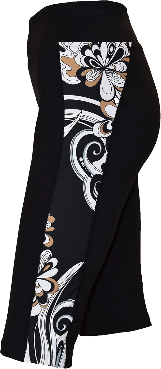 Private Island Women UPF 50  Beach Board Shorts Pants Swimsuit Bathing Swim Rash Guard Yoga Bottom (RSP)