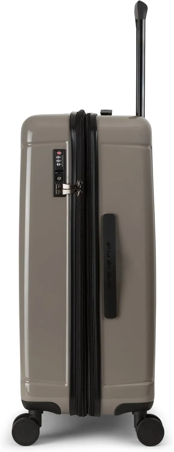 Quiksilver Malibu Suitcases PC Hardside Expandable Luggage with Spinner Wheels, Large 3-Piece Set (20/26/30) (Parchment)