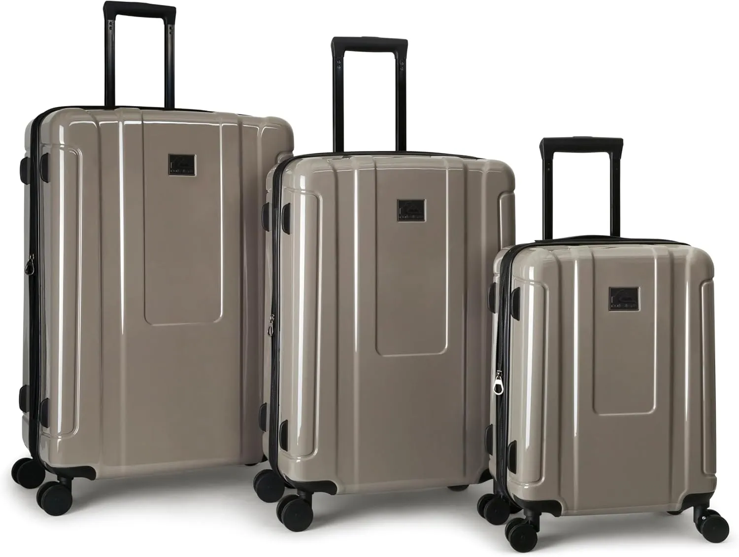 Quiksilver Malibu Suitcases PC Hardside Expandable Luggage with Spinner Wheels, Large 3-Piece Set (20/26/30) (Parchment)