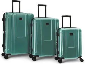 Quiksilver Malibu Suitcases PC Hardside Expandable Luggage with Spinner Wheels, Large 3-Piece Set (20/26/30) (Seafoam)