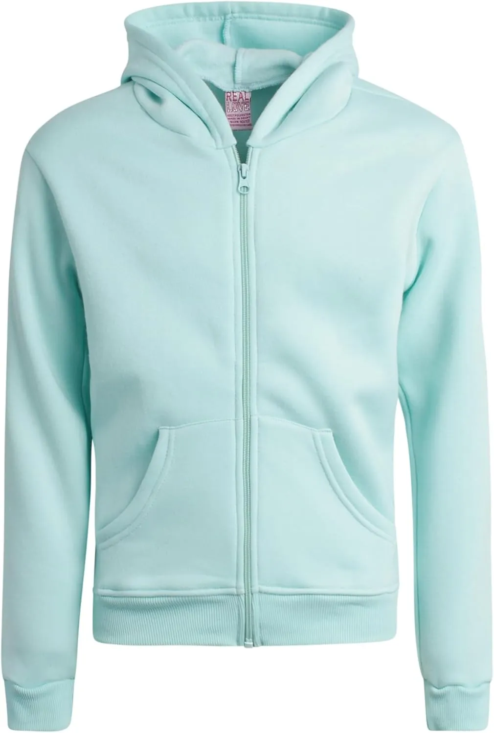 Real Love Girls' Jog Set - 2 Piece Soft Fleece Zip Up Hoodie and Flare Cargo Pants - Activewear Set for Girls (Sizes: 7-16)