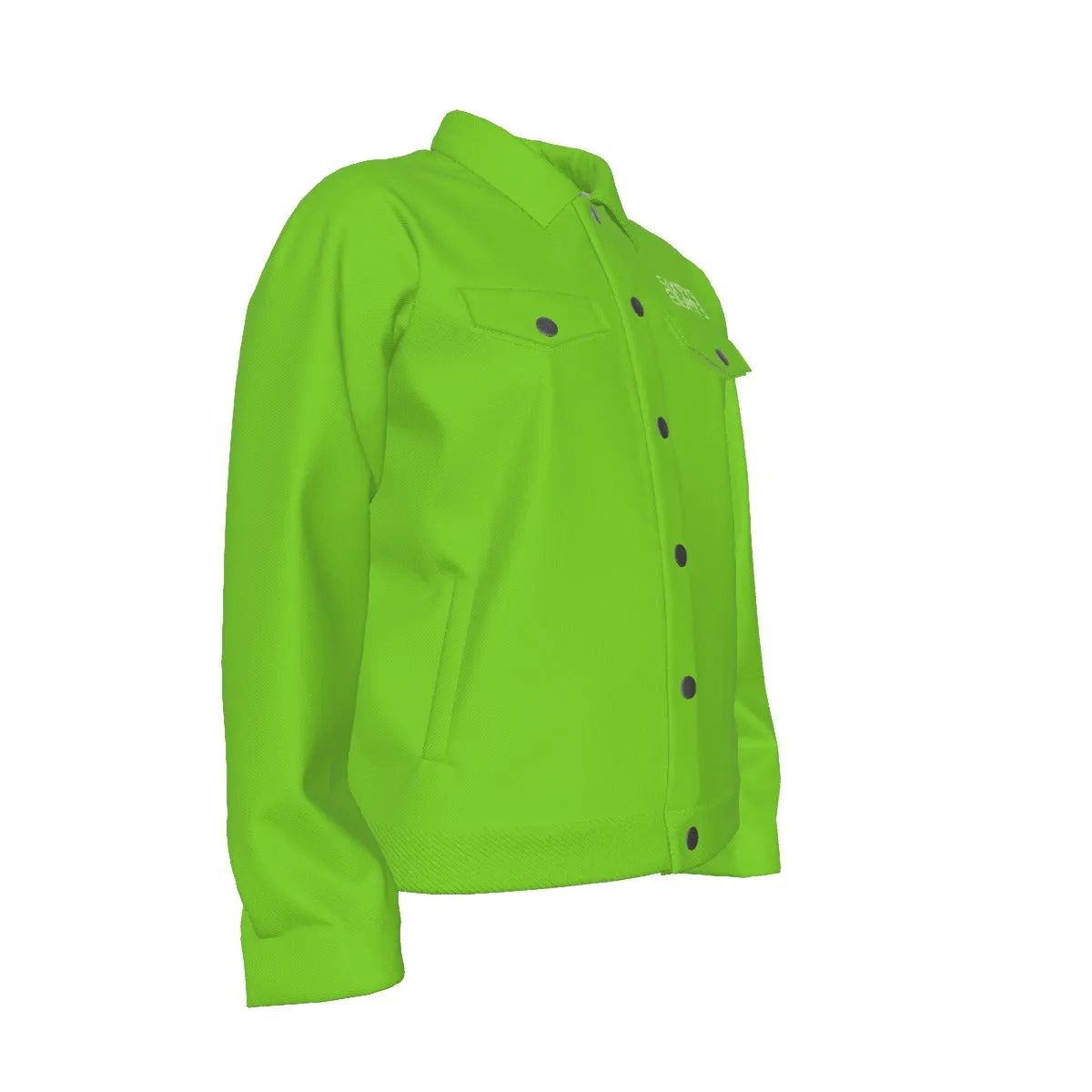 Sixty Eight 93 Logo White Green Apple Unisex Lapel Jacket