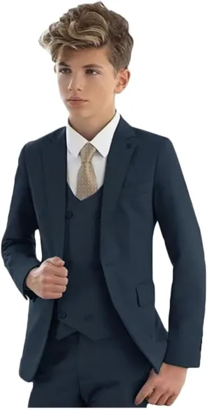 Slim Fit Suit for Boys Peak Lapel Boys Formal Suit Set Blazer Vest Pants Boys Party Suit Wedding Tuxedos