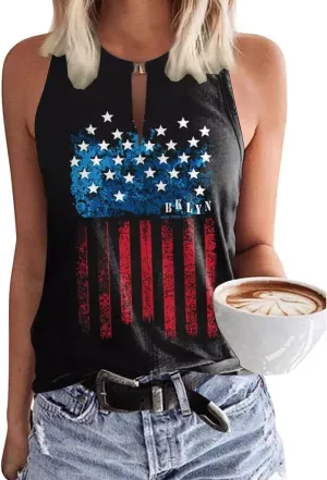 Soesdemo Tank Top for Women Keyhole V Neck Sleeveless Summer Casual Loose Fit Business Cute Floral Basic Shirt Blouse